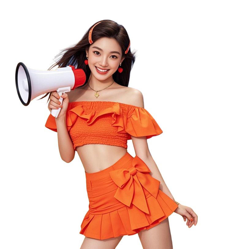 ผู้หญิงชุดสีส้ม pg688